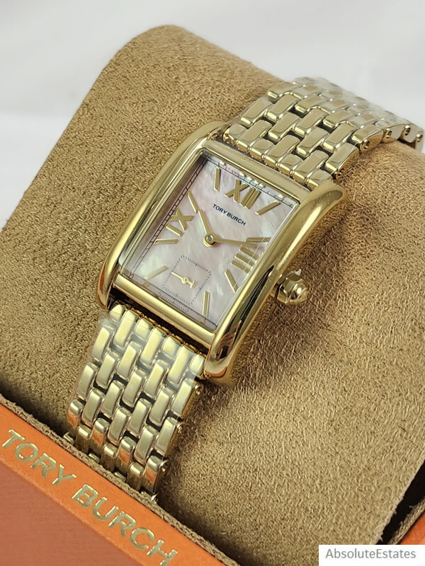 TORY BURCH The EleanorウォッチレザーGold Tone StainlessSteel Tory Burch Women's The Eleanor Gold-Tone Stainless Steel