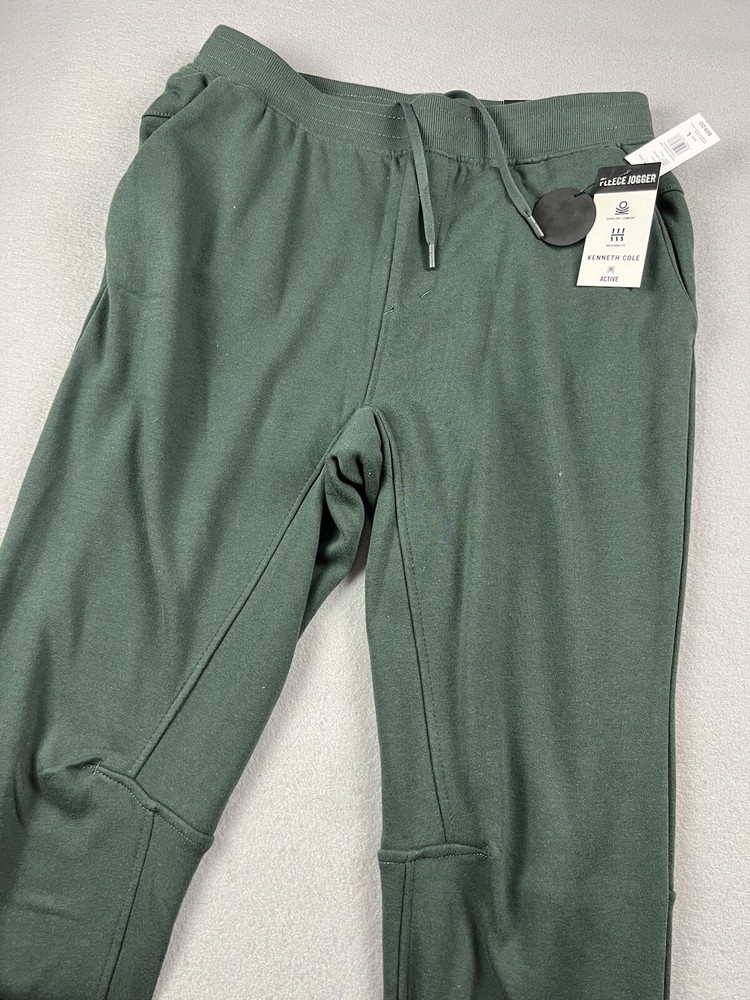 KENNETH COLE Mens Fleece Jogger Pants in Smoked Spruce Green Size Large New With Tags