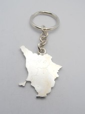 Tuscany: Keychain in Silver 925 - Region - Province - Municipality - State -