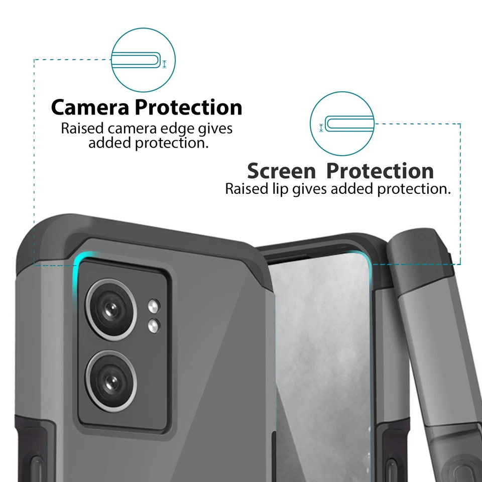 For OnePlus Nord N300 5G Phone Case Mount Friendly Hard Hybrid Cover - Image 3 of 4