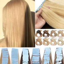 Tape in Human Hair Extensions Highlight Remy Real Human Hair Thick 60PCS 150G
