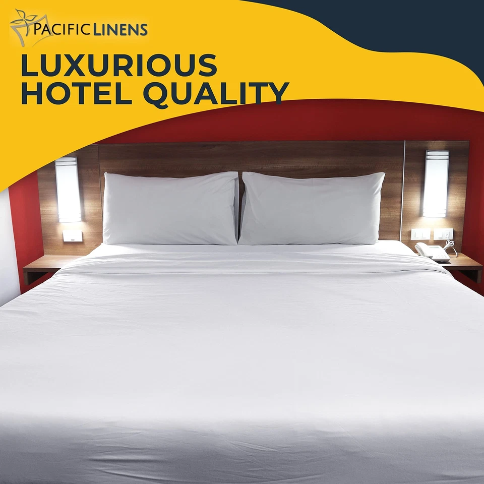 Solid White, Flat Bed Sheets, 1-Piece, 200 Thread Count Poly-Cotton Blend, - Image 3 of 4