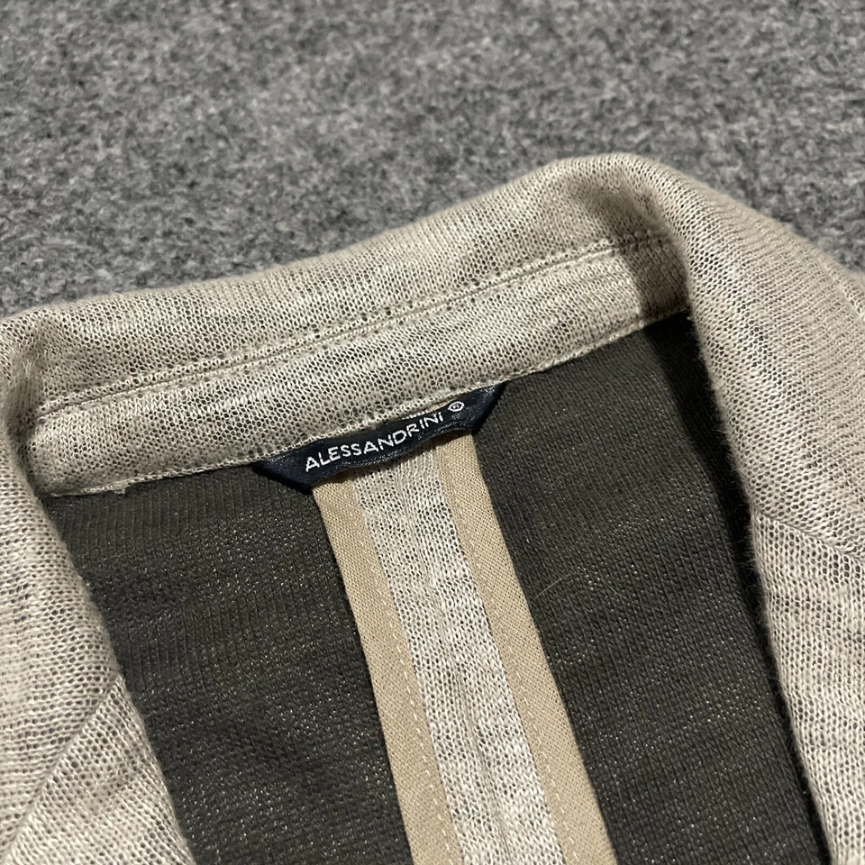 Chaqueta Blazer DANIELE ALESSANDRINI Italia Algodón Lino Calce Ajustado Talla 39 H1 Foto 2 de 4