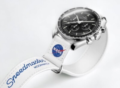 20mm NASA Strap For Omega Speedmaster MoonWatch Black/Blue/Grey