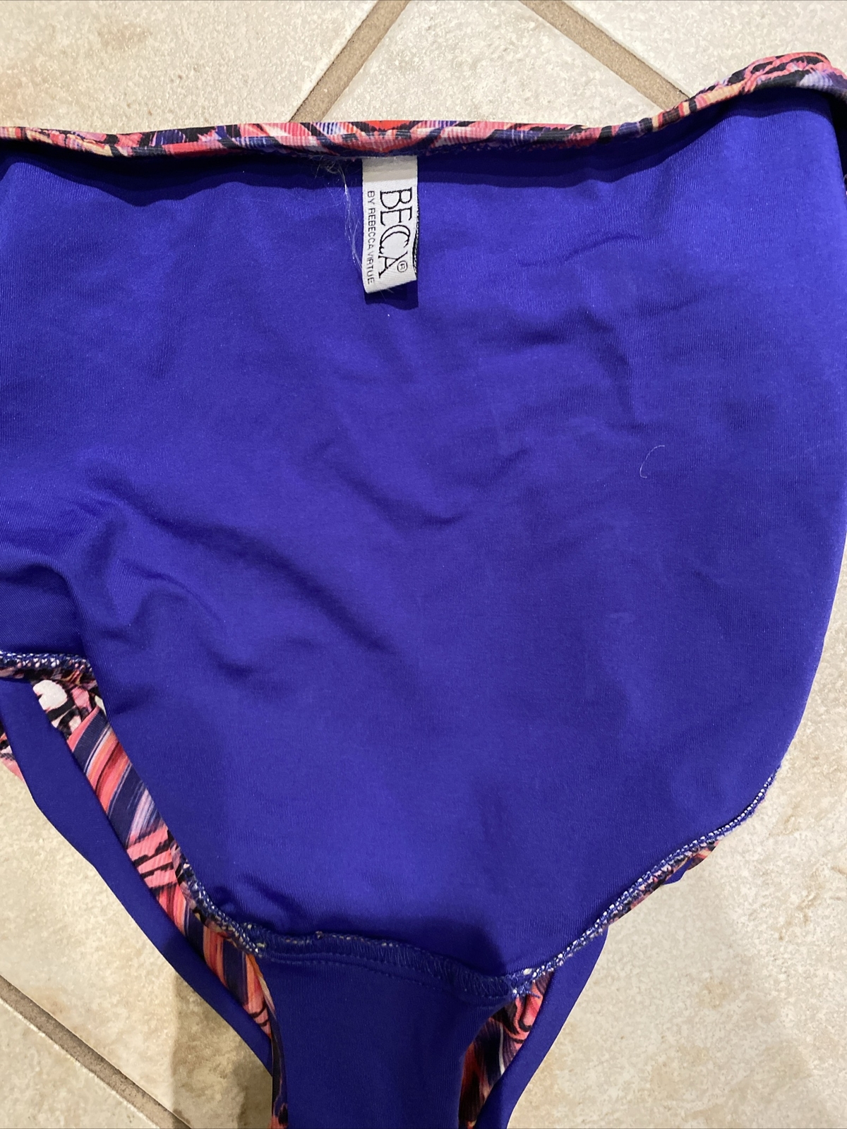 BECCA Bikini Bottoms Medium Split Back Multi Colo… - image 6