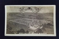 Birds-Eye View, Cowfold Monastery, West Sussex, England RPPC (1910s)