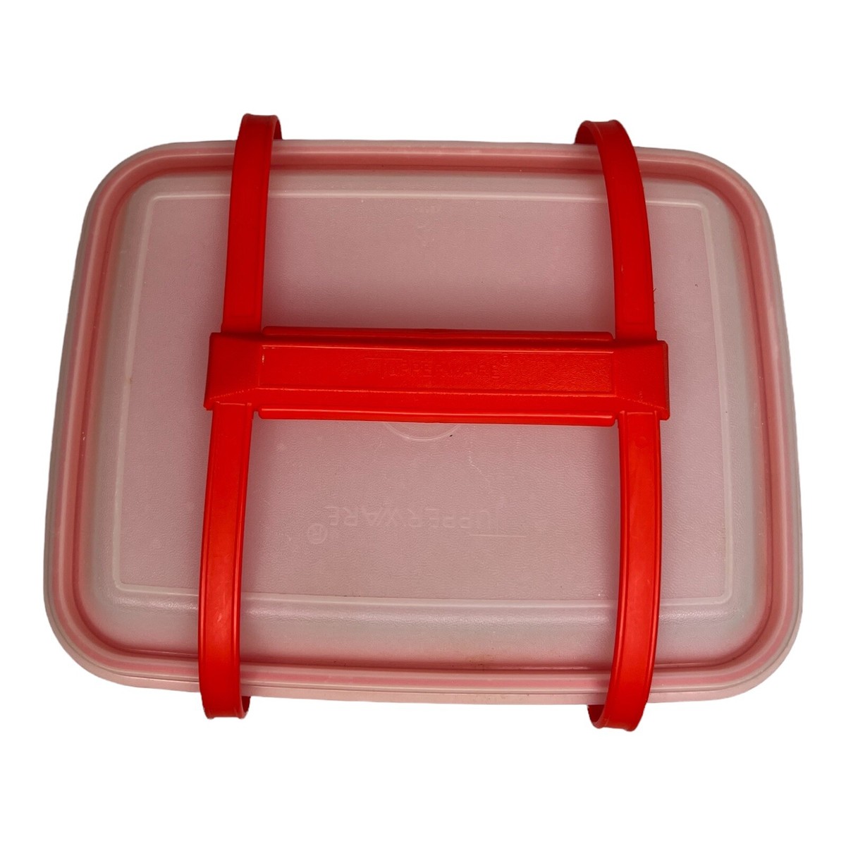 Vintage Tupperware Pack & Carry Lunchbox Set - Orange - 2