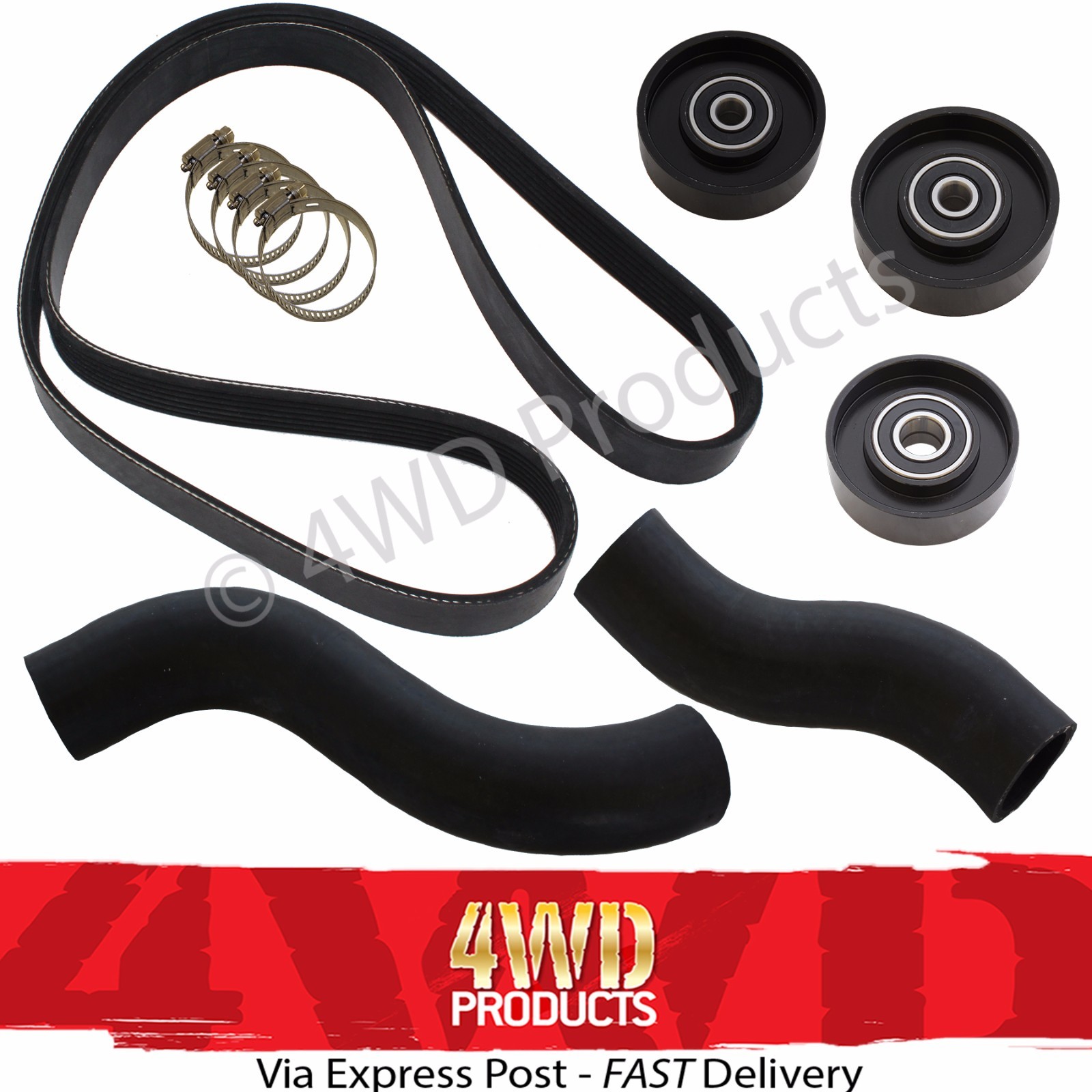 Radiator Hose/Belt/Pulley SET for Toyota Hilux KUN26 3.0TD 1KDFTV (05