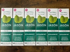 Jason Powersmile Spearmint Toothpaste with Fluoride 6 Pack Exp 04/30/25