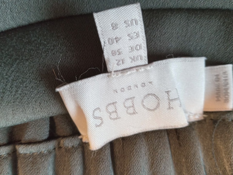 HOBBS London Midi Skirt UK size 12, dark green olive / moss colour, used twice eBay