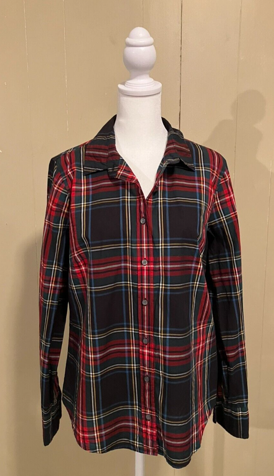 J.CREW Slim Perfect Button Down Shirt Stewart TARTAN PLAID Women’s Size