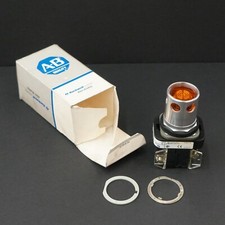 Allen Bradley 800T-QA12 Illuminated Amber Momentary Pushbutton 12V (SER T)
