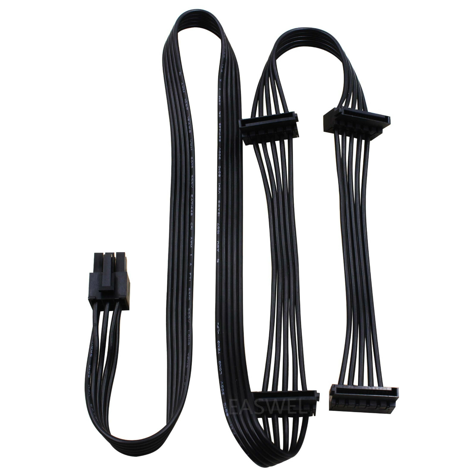 6-Pin PCIe to 4x SATA Power Cable for Seasonic FOCUS Plus Gold PSUs 650W-850W
