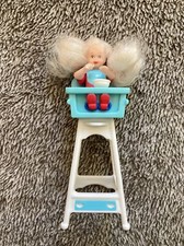 Figurine Lil Kelly Doll Dans Sa Chaise Haute Mc Donalds 1998 Mattel Vintage