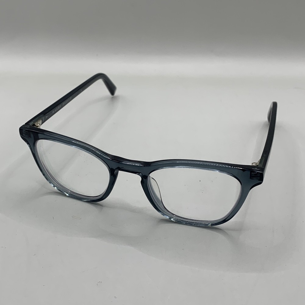 Warby Parker Eyeglasses Turner M 370 46-19-135 Crystal Blue Frames