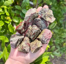 3pcs Natural Raw Rough Dragon Blood Jasper Tumbling Stone Rock Mineral Specimens