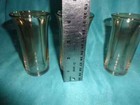 lot 3-Vintage Juice/shot Carnival Glass tulip/flare Amber/Marigold iridescent — photo 9