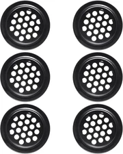 6Pcs 25mm/ 1inch Air Vents Stainless Steel, Black Round Soffit Louver Vent Mesh