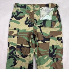 Vintage US Military Pants Mens Medium Regular Camo Woodland Cargo Trouser 34x32