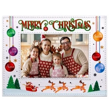 FLYAB Merry Christmas Picture Frame 4x6 Family Holiday Photo Presents Gifts for