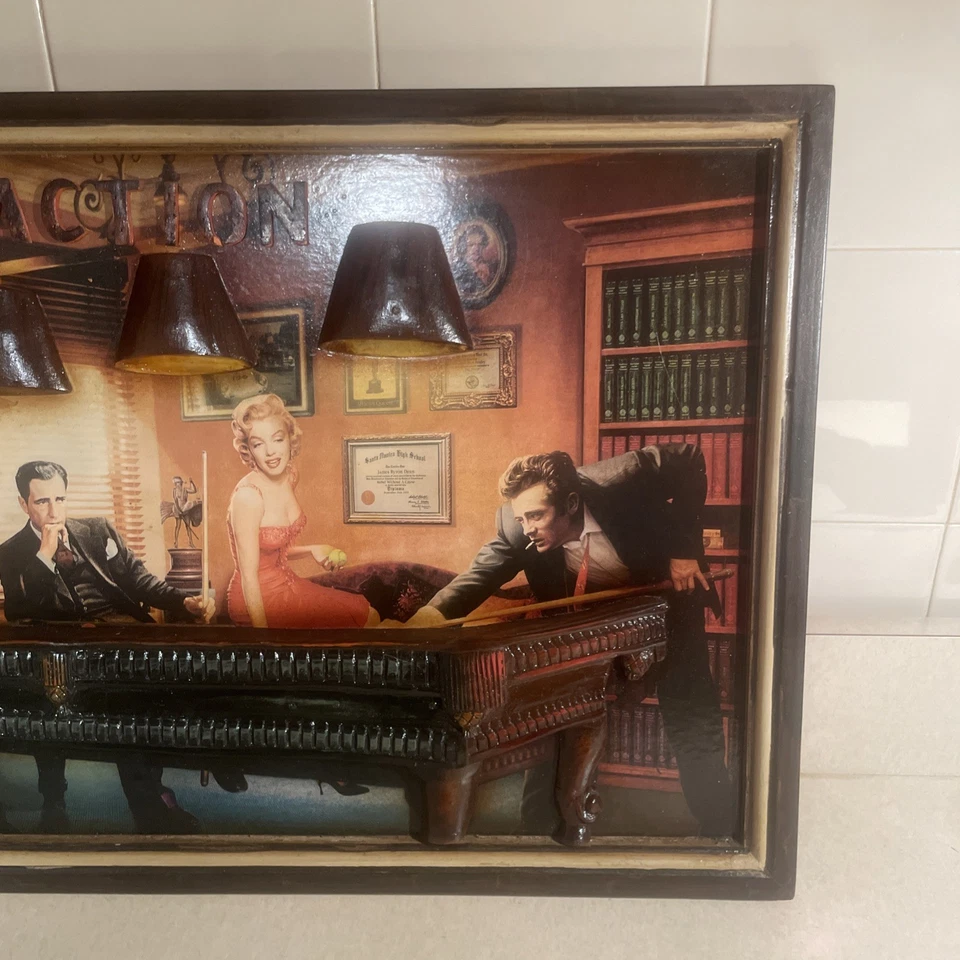 Arte de pared acción legal Elvis Presley Humphrey Bogart Marilyn Monroe James Dean Foto 3 de 4