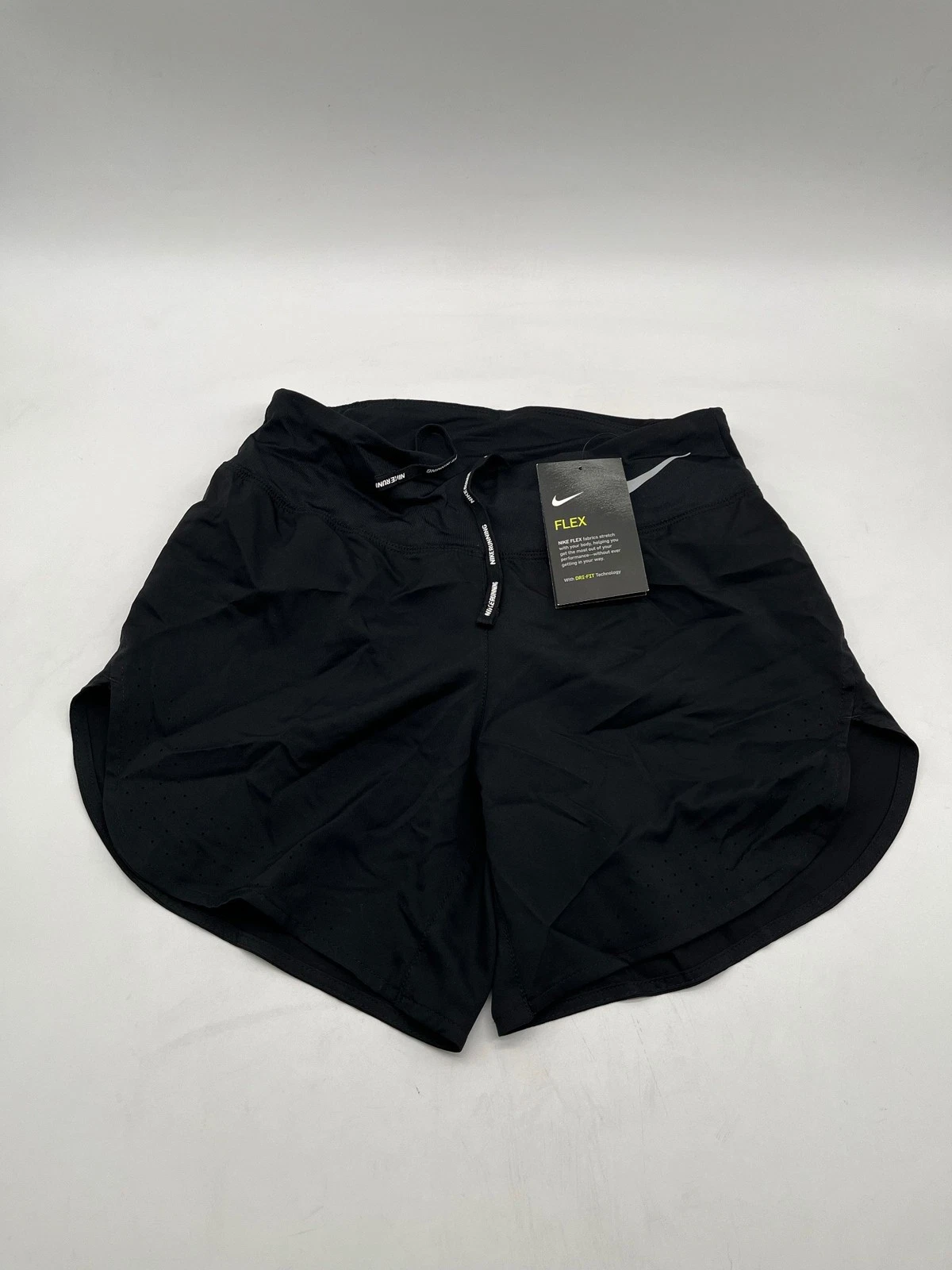 Nike Dri-FIT Womens XS Black Running Shorts Lined Pocket