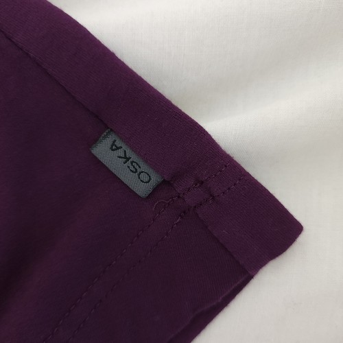Camisa túnica Oska manga larga Lagenlook púrpura mezcla viscosa talla 2 - Imagen 8 de 8
