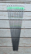 9 Pack Mossy Oak Killer Instinct Carbon Hunting Arrows 29" 60-75llb with Inserts