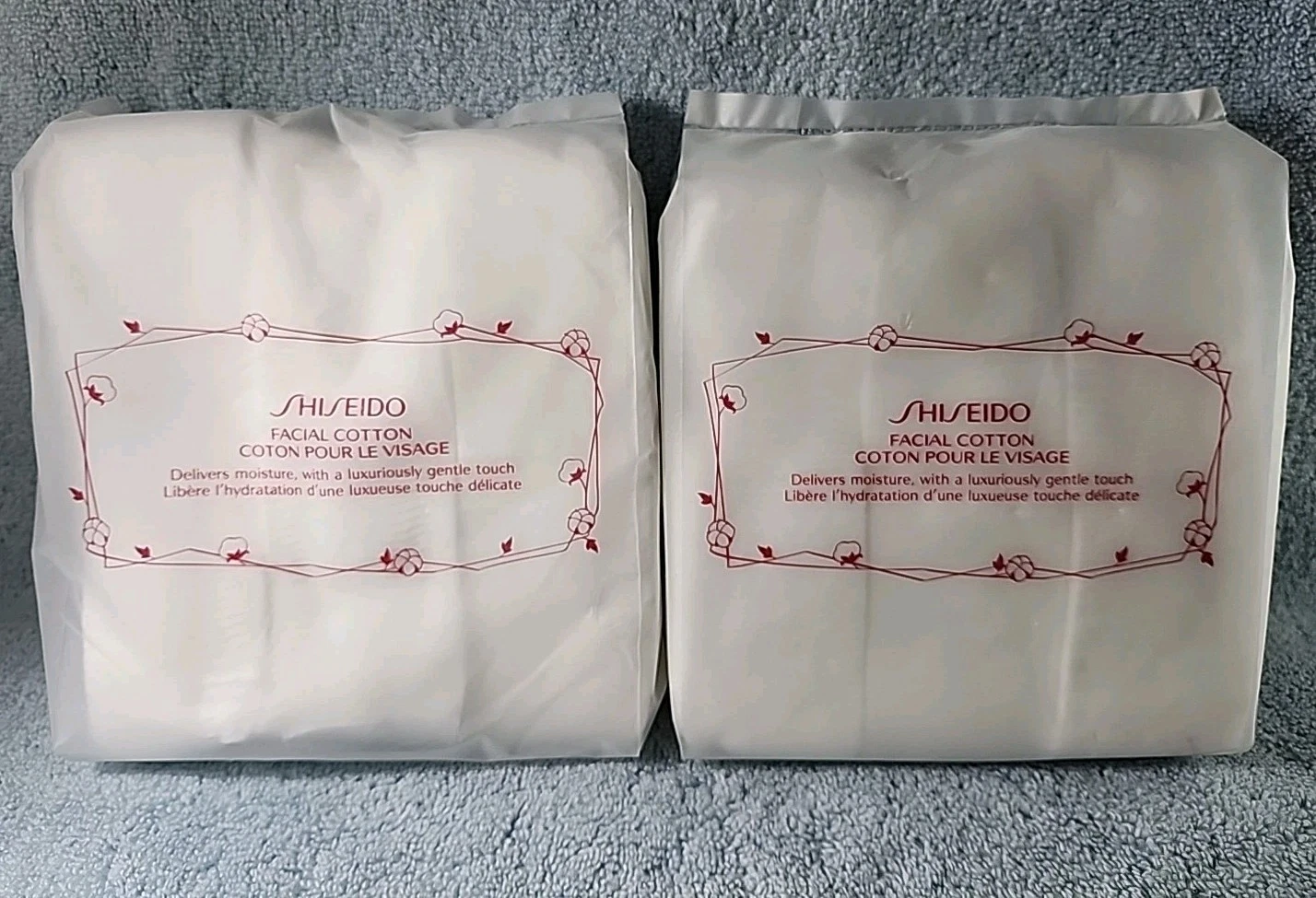 2x LOT SHISEIDO Facial 100% Cotton Pads 165 (330 Total) Sheets Japan FREE SHIP