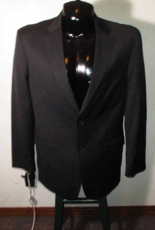 Костюм мужской JONES NEW YORK темно-серый 100% шерсть 2 шт. размер 44 длина, 35X32 - Изображение 2 из 4