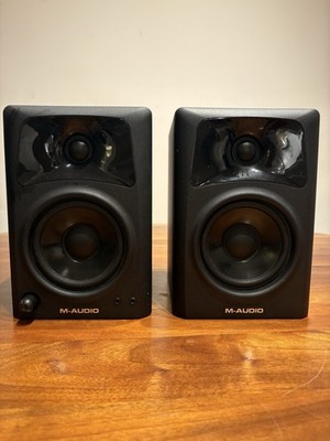M-Audio AV42 Studio Monitor Speakers Pair Tested Working