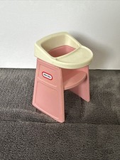 Vintage 90’s LITTLE TIKES Dollhouse Baby Doll Pink Highchair