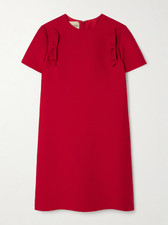 Valentino Bow Embellished wool and silk-blend mini dress IT42 UK10