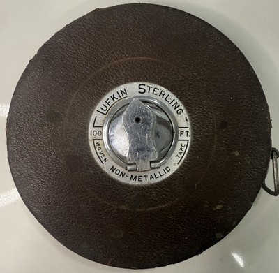 Vintage Lufkin Sterling 100' Non-Metallic Woven Tape. The Lufkin Rule Co.