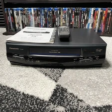 PANASONIC PV-8402 VHS PLAYER VCR - WITH REMOTE & MANUAL - TESTED WORKING