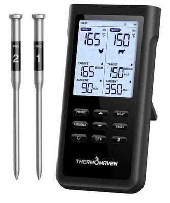 ThermoMaven 3000FT Intelligentes kabelloses Fleischthermometer, Sub-1G große Reichweite, 6 Sensoren
