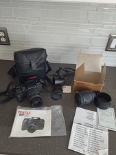 Pentax SF10 35mm SLR Film Camera Manual Bag 28-80 Lense Sigma 70-210