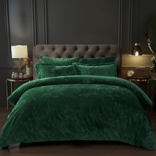 Crushed Velvet Comforter Set King Size, 5-Piece Luxury Winter Bedding Sets with