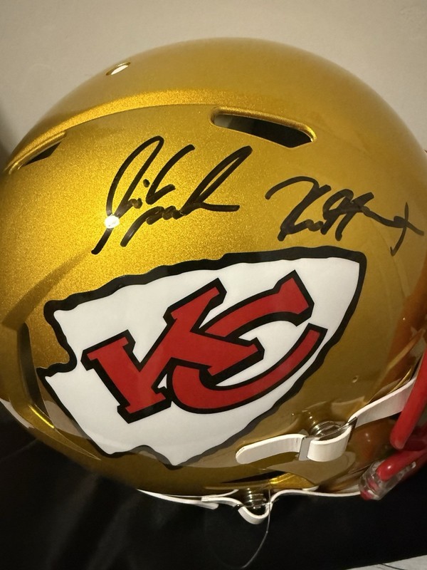 Isaiah Pacheco And Kareem Hunt Chiefs F/S Authentic Helmet W COA