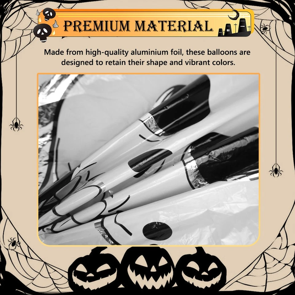 Globos inflables de Halloween fantasma calabaza esqueleto terrorífico fiesta papel aluminio decoración Foto 3 de 4