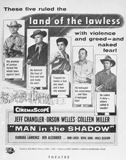 6670-34 ad slick Jeff Chandler, Orson Welles, Colleen Miller, Ben Alexander 1957