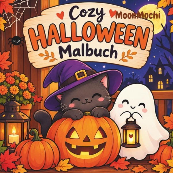 Ausmalbuch Halloween – Cozy World, Entspannendes Malbuch, Malen FüR Erwachsene-image