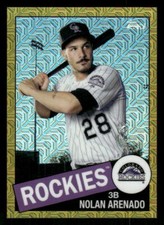2020 Topps Nolan Arenado 1985 Silver Pack Gold Refractor SN #85C-13 Card #/50