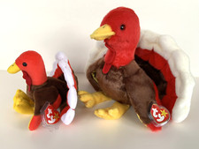 NWT Vintage 1999 Ty Beanie Buddy & Beanie Baby (1996) - GOBBLES the Turkey