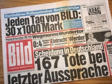 Bildzeitung 28.11.1988 November 28.11.1988 gift 30. 31. 32. 33rd Birthday