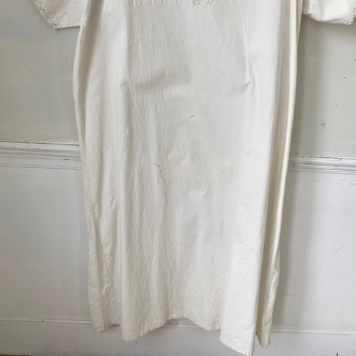 French Monogrammed Chemise Night Shirt Tunic French Linen White Hemp and Cotton - Picture 3 of 10