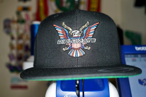 Diplomats Logo, Cam'ron, Rocafella Embroidered Snapback Hat - product listing photo