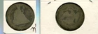 1877 CC LIBERTY SEATED SILVER QUARTER  AG 3560R