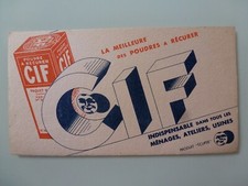 POUDRE A RECURER ... CIF / BUVARD PUBLICITAIRE  ANCIEN