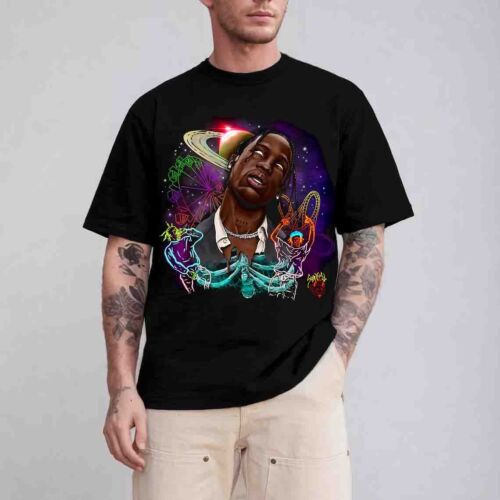 TravisScott T-Shirt 90's Music Rap Hip Hop Streetwear Unisex Graphic Tee